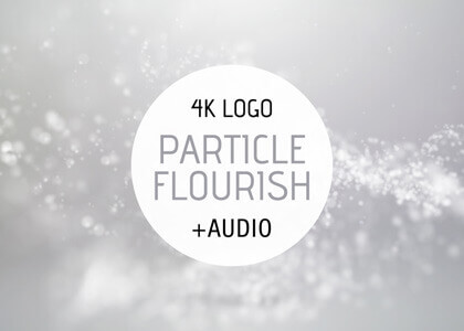 Particle Flourish After Effects intro logo reveal template