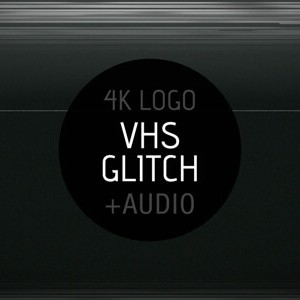 VHS Glitch After Effects intro logo reveal template