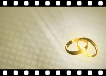 Gold_Wedding_Rings_Loop stock video animated clip