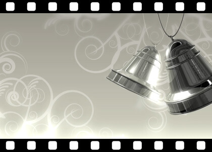 Silver_Bells_on_Grey_Loop stock video animated clip