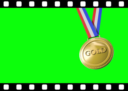 Gold Silver Bronze Medals To Green Screen