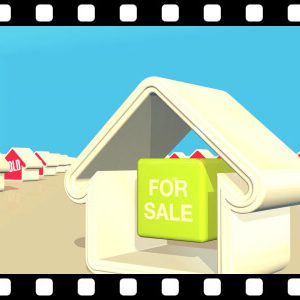 Houses_Being_Sold stock video animated clip