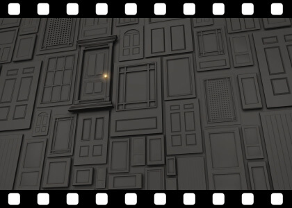 Multiple_Doors_To_Green Screen background video animation