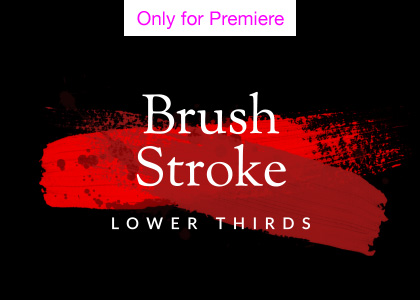 Brush Stroke Lower Third Motion Graphics Template for Premiere Pro