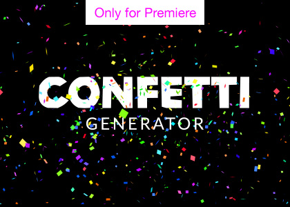 Confetti Word Cloud Motion Graphics Template for Premiere Pro