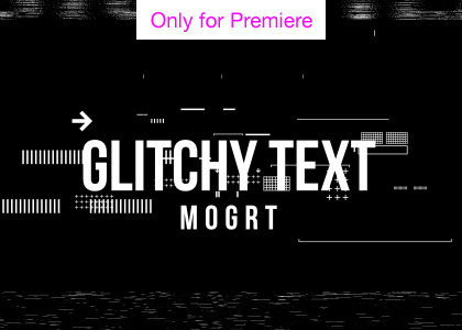 Digital Glicth Text Effect Motion Graphics Template for Premiere Pro