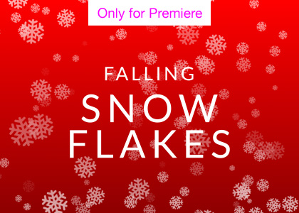 Falling Snowflake Motion Graphics Template for Premiere Pro