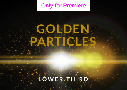 Golden Particles Lower Third Motion Graphics Template for Premiere Pro