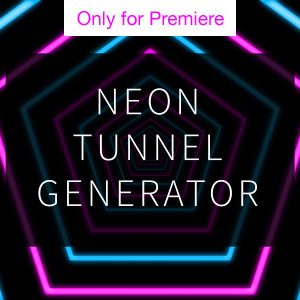 Neon Tunnel Motion Graphics Template for Premiere Pro