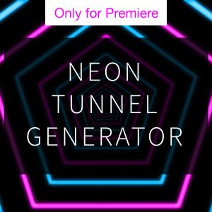 Neon Tunnel Motion Graphics Template for Premiere Pro