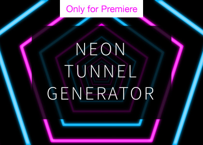 Neon Tunnel Motion Graphics Template for Premiere Pro