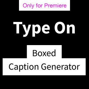 Type On Captions Motion Graphics Template for Premiere Pro