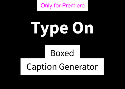 Type On Captions Motion Graphics Template for Premiere Pro