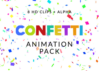 Confetti particle overlay video effect pack
