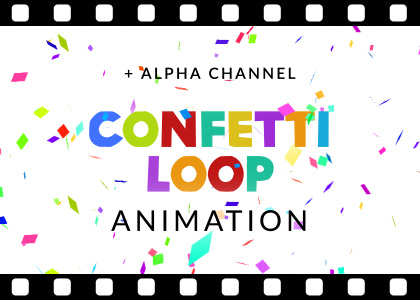 Free confetti explosion overlay background video animation loop