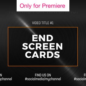 YouTube End Screen Cards Motion Graphics Template for Premiere Pro