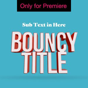 3D Titles Motion Graphics Template for Premiere Pro