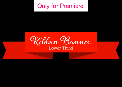 Ribbon Banner Titles Motion Graphics Template for Premiere Pro