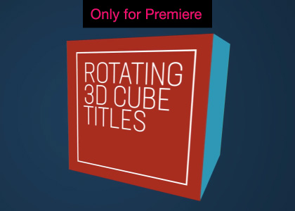 3D Cube Titles Motion Graphics Template for Premiere Pro