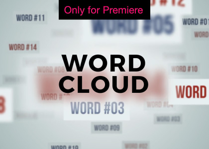 Word Cloud Motion Graphics Template for Premiere Pro