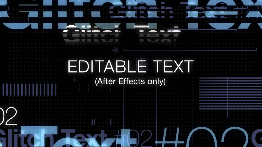 Glitch effect video overlays transition pack After Effects