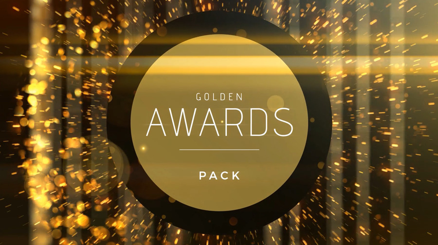 Golden awards ceremony video template for After Effects