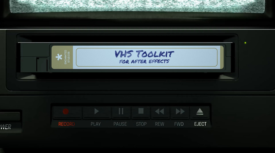 VCR tape eject editable template
