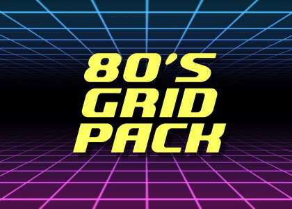 80s Grid Background Animations Pack Stock Footage Feature
