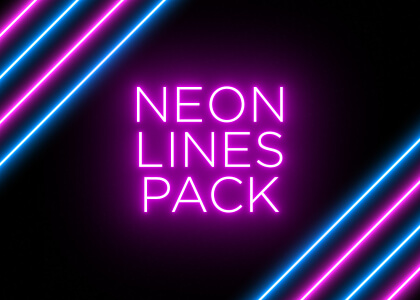 Neon Line Background Animation Stock Footage Pack Feature