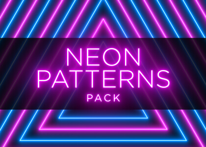 Neon Radial Pattern Animation Stock Footage Pack Feature