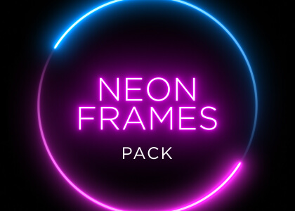 White Neon Frame Stock Video Footage for Free Download