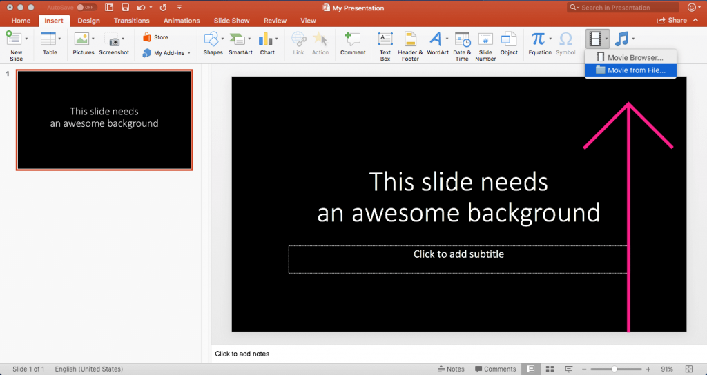 How to add video to powerpoint looping video embedding youtube