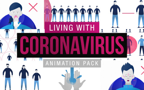 Living With Coronavirus Stock Footage Animations FEATURE