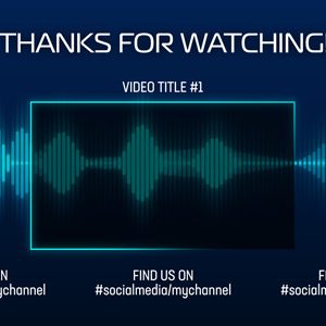 Audio Waveform Animation End Card Premier Pro Template