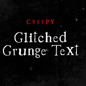 Creepy Glitched Grunge Text Overlay Premier Pro Template