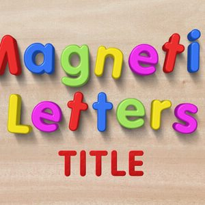 Kids Magnetic Letters Title Premier Pro Template