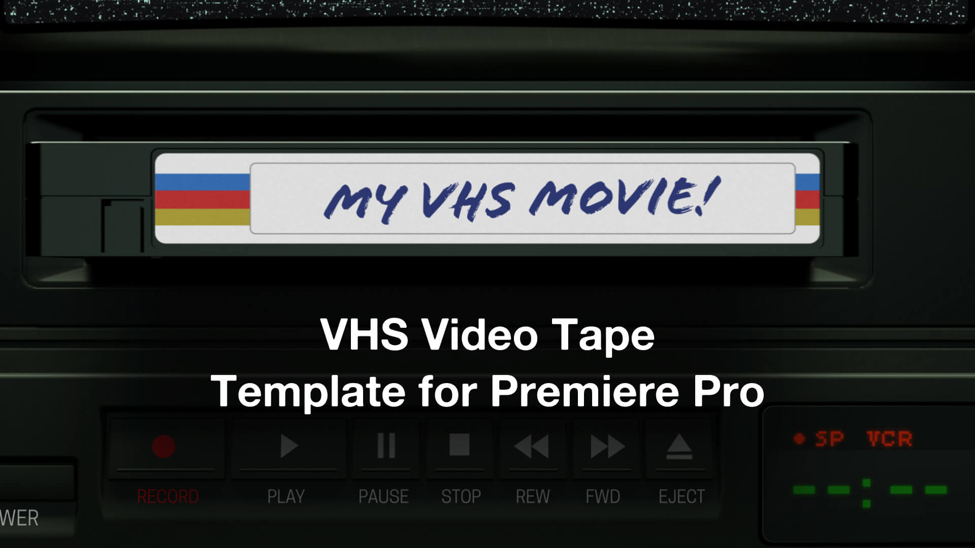Video Cassette Tape Insert Title Premier Pro Template