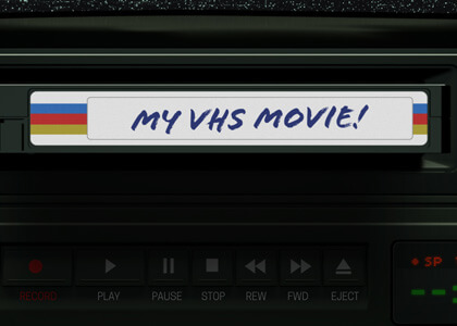 Video Cassette Tape Insert Title Premier Pro Template