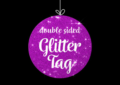 Double Sided Glitter Tag Overlay Premier Pro MOGRT Feature