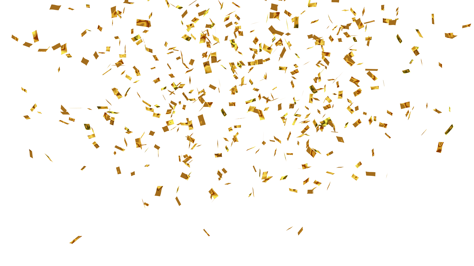 Free Confetti Effect Overlay Gold Transparent
