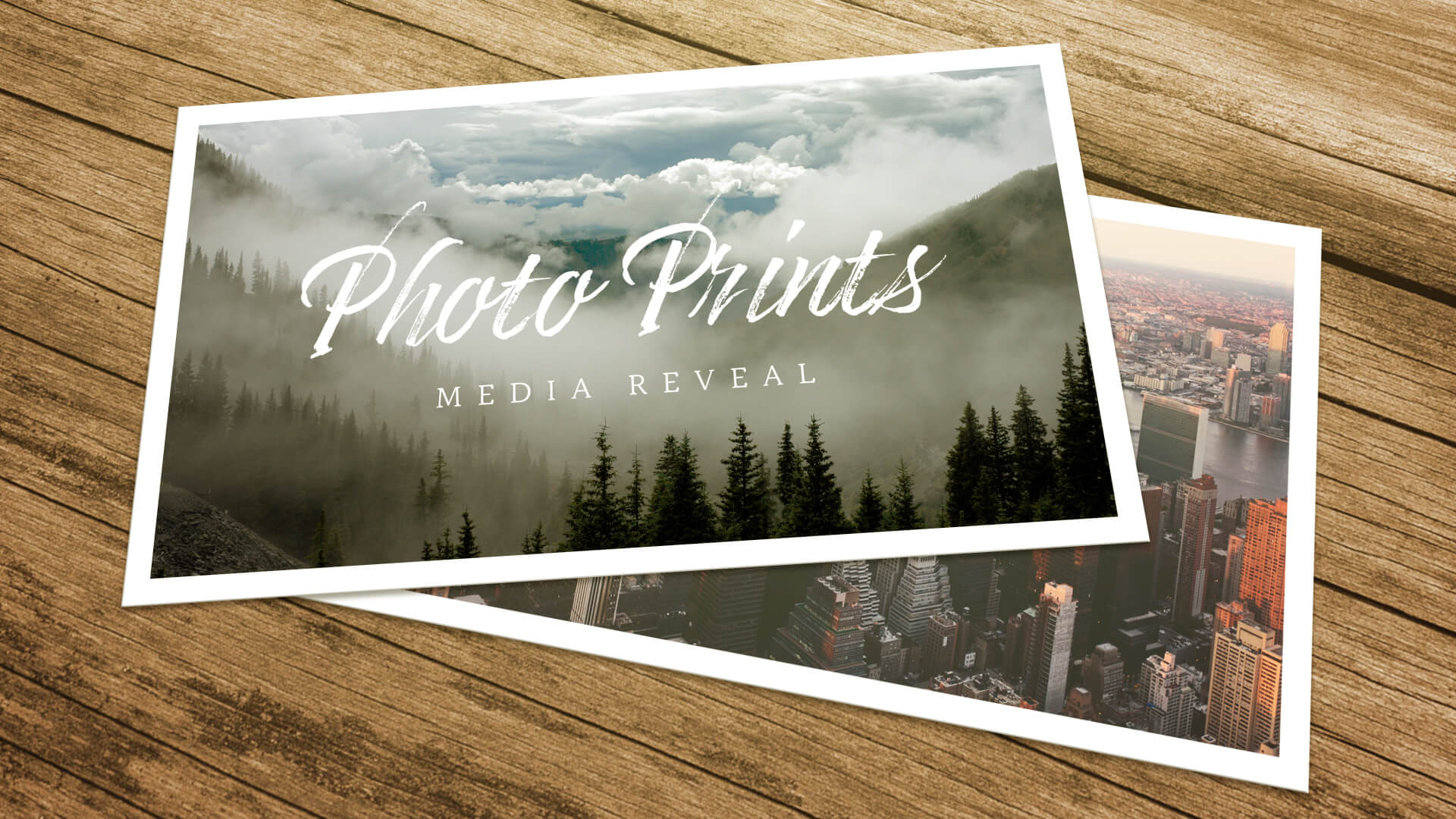 3D Photo Prints Media Reveal Premier Pro Template