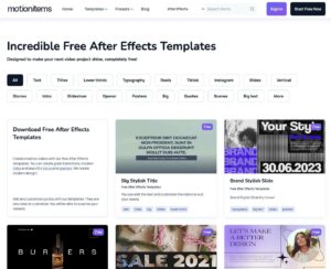 Top Websites for Free Editable After Effects Templates