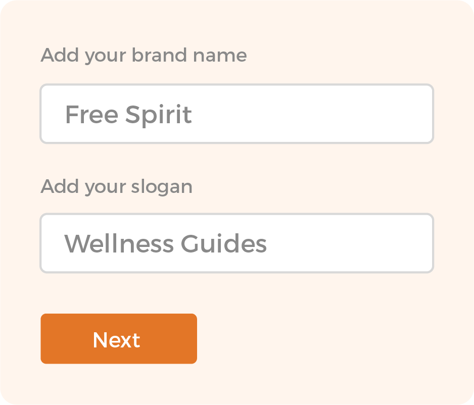 Step 1 Enter Your Brand Name