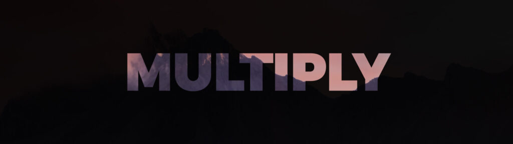 Multiply blend mode example.