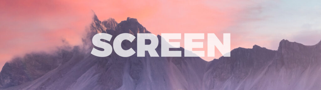 Screen blend mode example.