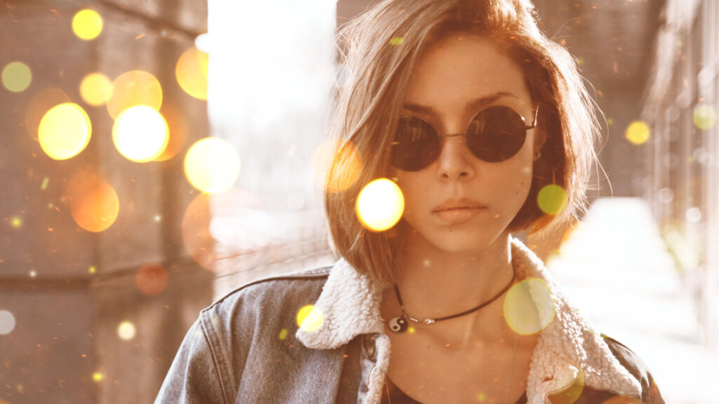 Example of lens bokeh overlay on video footage.