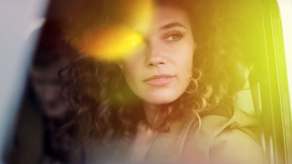 Example of light leaks overlay on video footage.