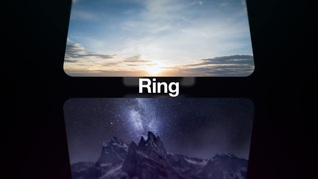 Example of the included Ring slideshow style animation