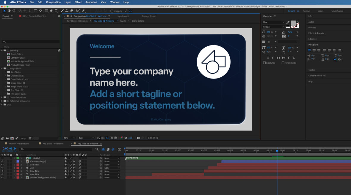 Midnight Slide Deck Creator – Proven Pitch Deck System with Motion Graphics