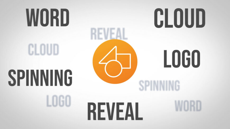 3D Spinning Word Cloud Logo Reveal After Effects Template